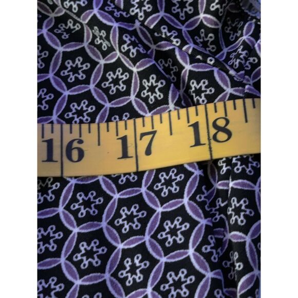 Max Studio Floral‎ Boat Neck Ruffle Elastic Hem Top Blouse Black Womens Size S - Picture 7 of 9